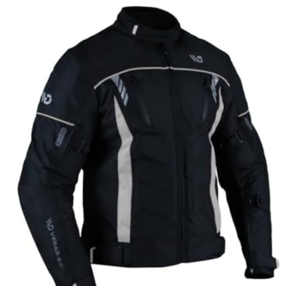 WD Men’s Vegas 2.0 Motorcycle Riding Jacket – CE Protected-S